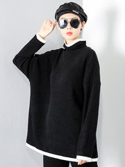 Women High Neck Pullover Casual Sweater