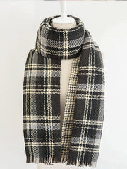 Women Christmas Plaid Retro Scarf