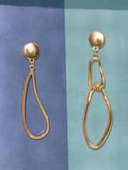 New Succinct Geometry Long Earring