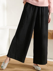 Retro Ethnic Style Loose Waist Zen Casual Pants
