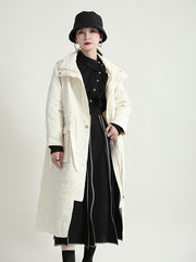 Loose Drawstring Hooded Cotton Coat