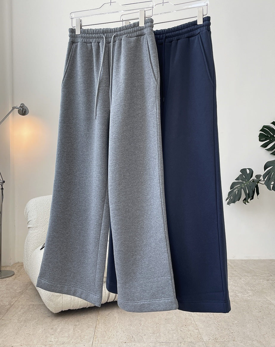 Loose Urban Solid Color Wide-Leg Pants