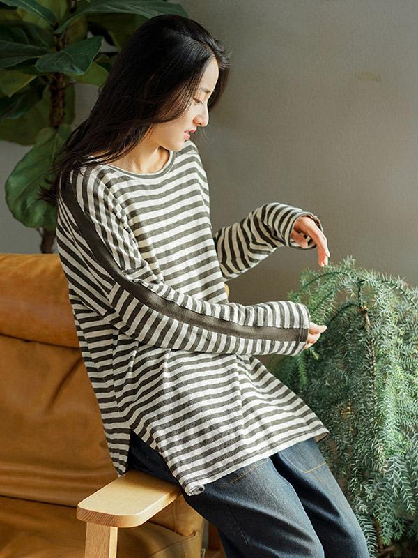 Striped Long-Sleeved T-Shirt