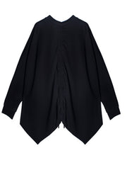 Zipper Batwing Sleeves Short Outwear