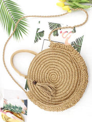 Solid Round Shape Hand-weaving Dual Bag