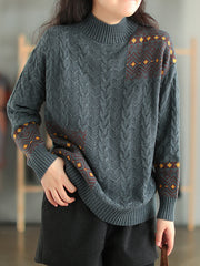 Women Retro Loose Casual Sweater