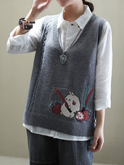 V-Neck Loose Sweater Vest
