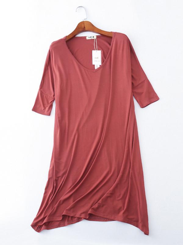 Loose Comfortable Solid Color Dress Pajamas