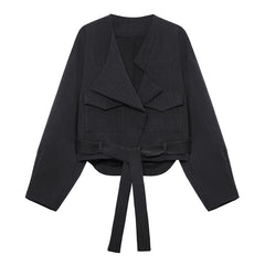 Long Sleeve Retro Short Suit Outwear