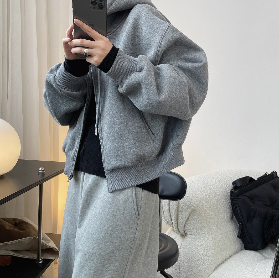 Casual Thicken Solid Color Zipper Sport Outwear