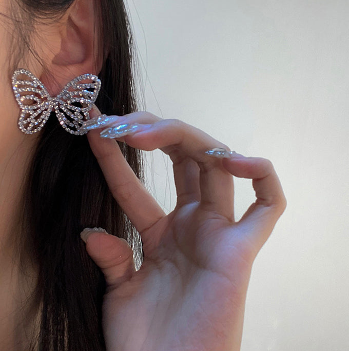 Stylish Tassel Butterfly Long Earrings