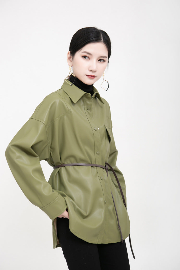 Women Loose Solid Color Casual Jacket