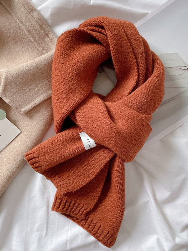 Plain Casual Wool Versatile Scarf