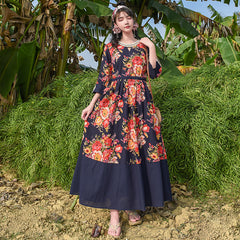 Loose Ethnic Embroidered Maxi Dress