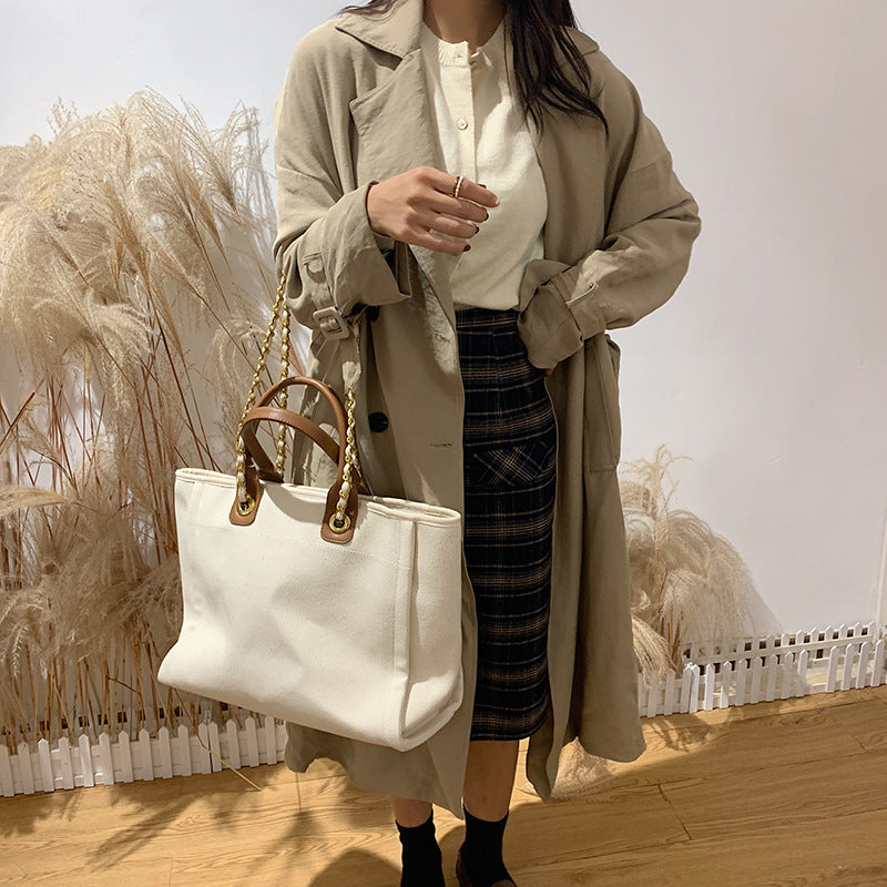 Large Capacity Single Shoulder Canvas Bag