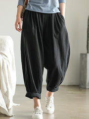 Loose Ramie Bloomer Pants
