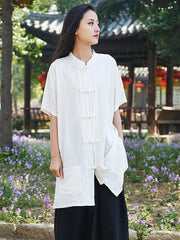 National Style Cotton Long T-shirt