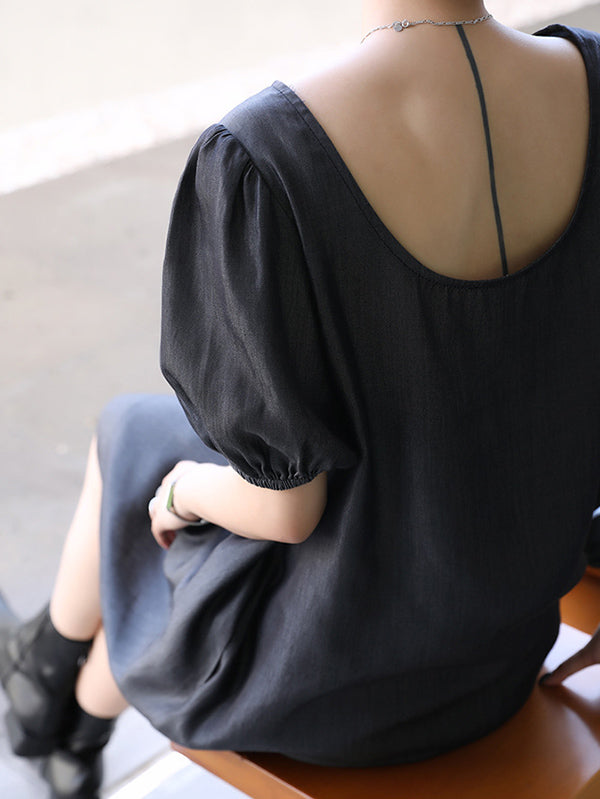 Original Bishop Sleeve Elasticity Waist Dress