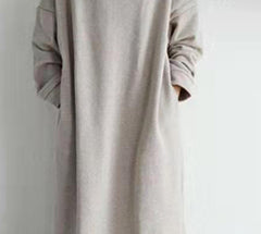 Simple Long Sleeve Sweatshirt Dress