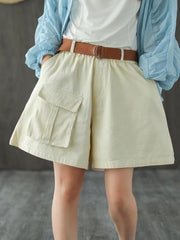 Vintage Baggy Patch Pockets Shorts