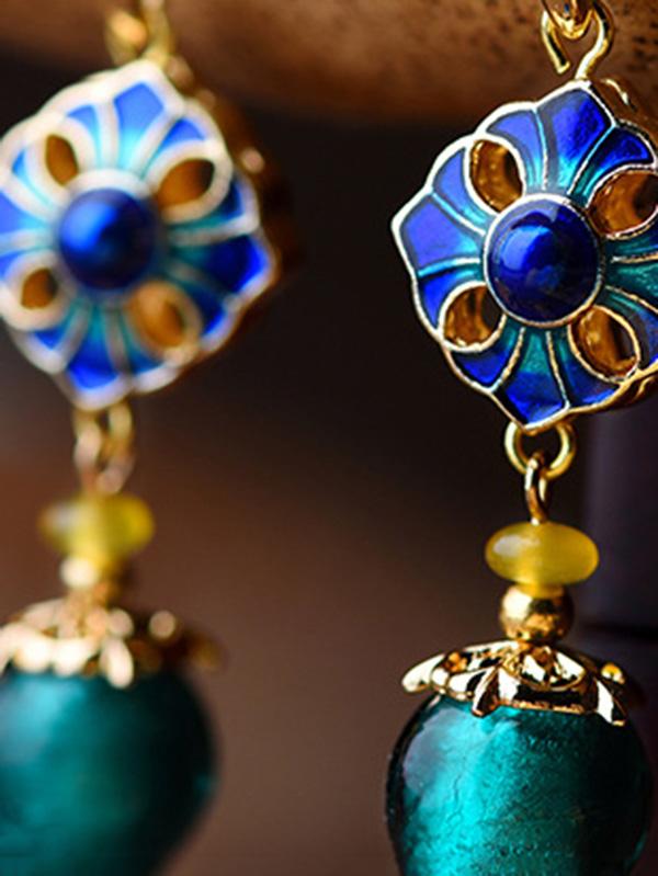 Glazed Cloisonne Eardrop