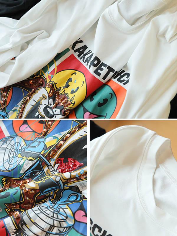 Loose Cartoon Printed Comfortable T-Shirts