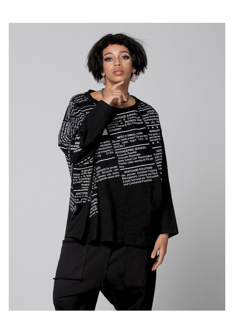 Letter Print Loose T-Shirt