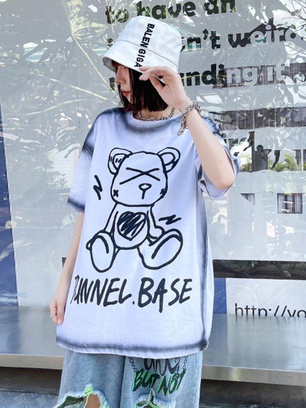 Loose Short Sleeves Street Style T-shirt