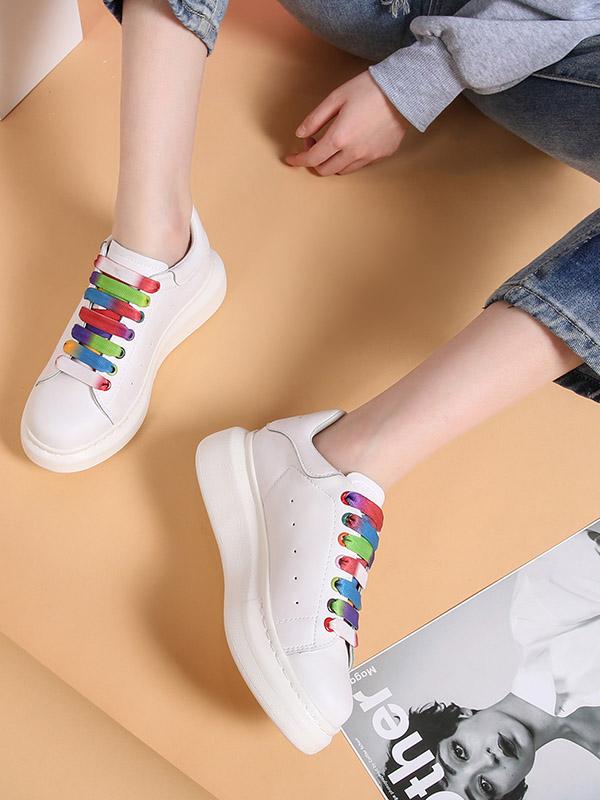 Colorful Lace-Up Casual Shoes