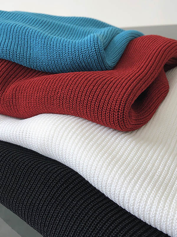 Original Round-Neck Knitted T-Shirt Tops