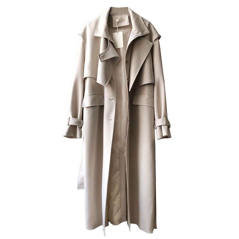 Windbreaker 2-Piece Suit Temperament Loose Belted Jacket