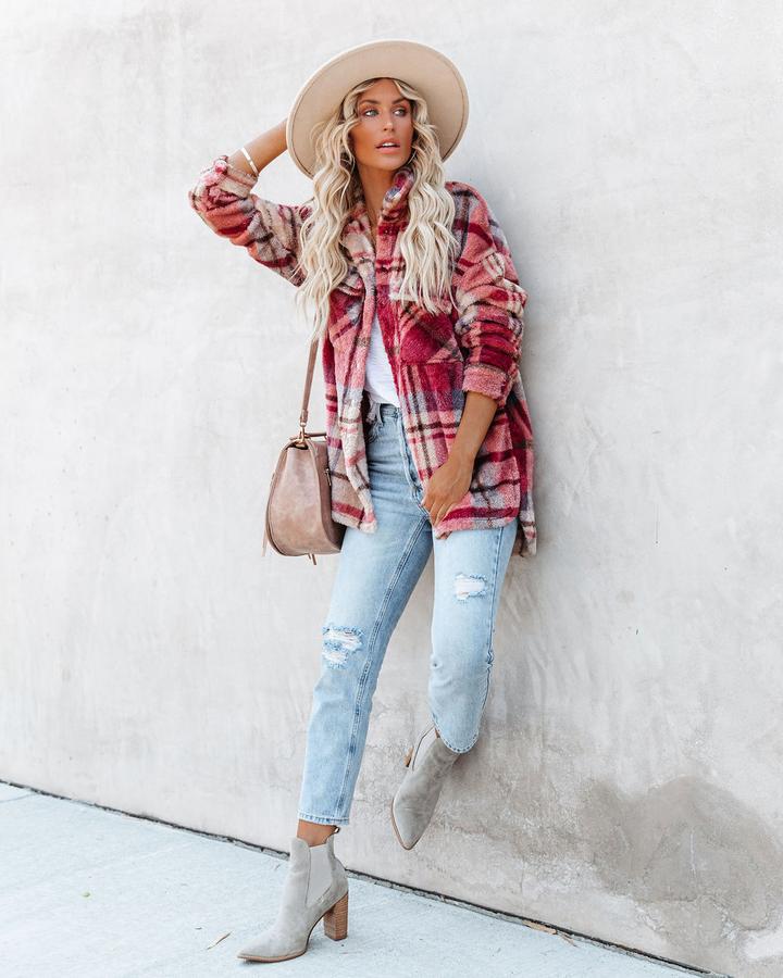 Casual Plaid Long Sleeve Thicken Shirt