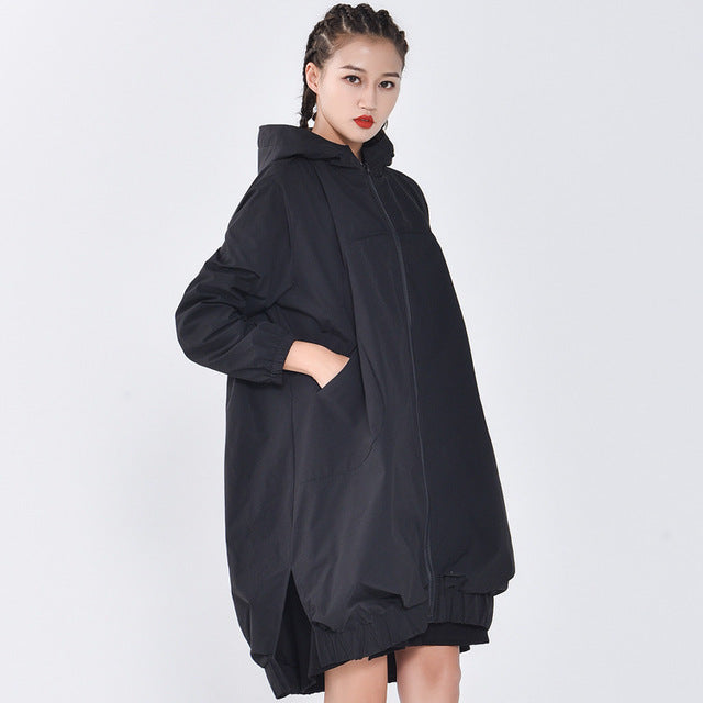 Women Casual Hooded Loose Coat