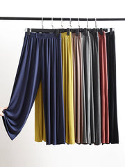Comfortable Loose Solid Color Casual Wide-Leg Pants