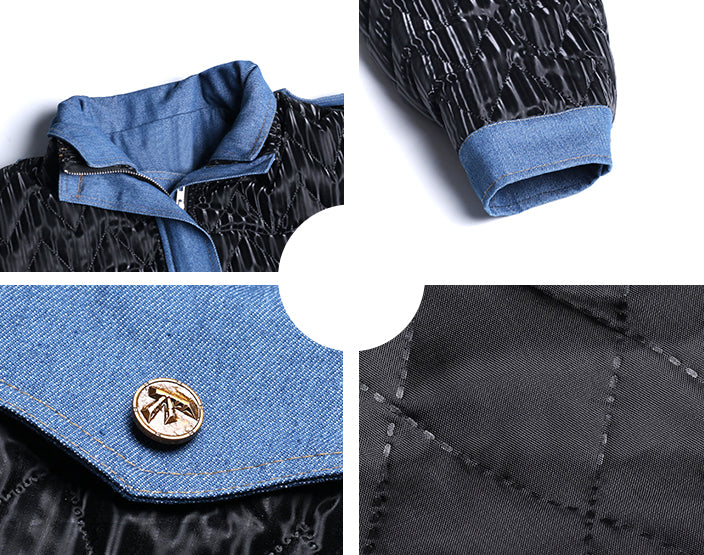 Stand Collar Split-Joint Thick Coat