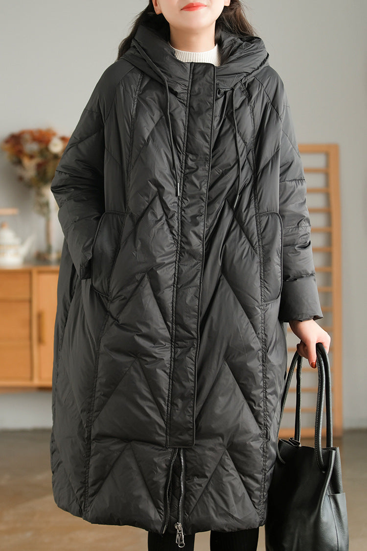 Casual Vintage Hooded Down Coat