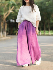 Vintage Linen Drape Wide Leg Pants