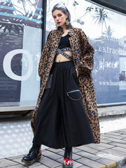 Casual Leopard Print Long Outwear