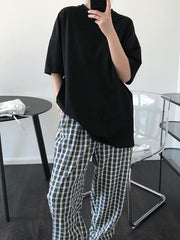 Solid Color Casual Loose Round Neck T-Shirt