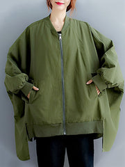 Original Solid Irregularity Flight Jacket