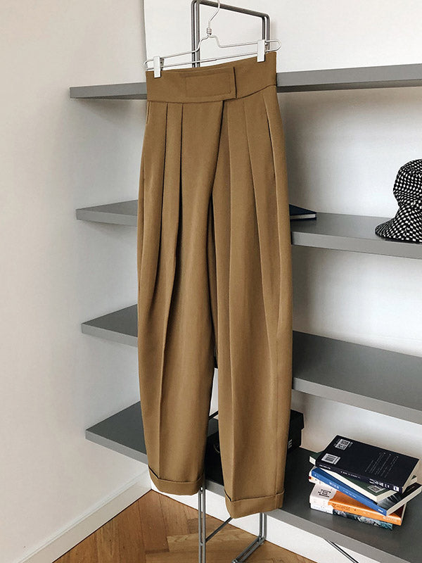 Roomy Wide-Leg Velcro Suit Pants