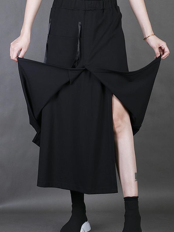 Plain Multi-Layer Cropped Skirt