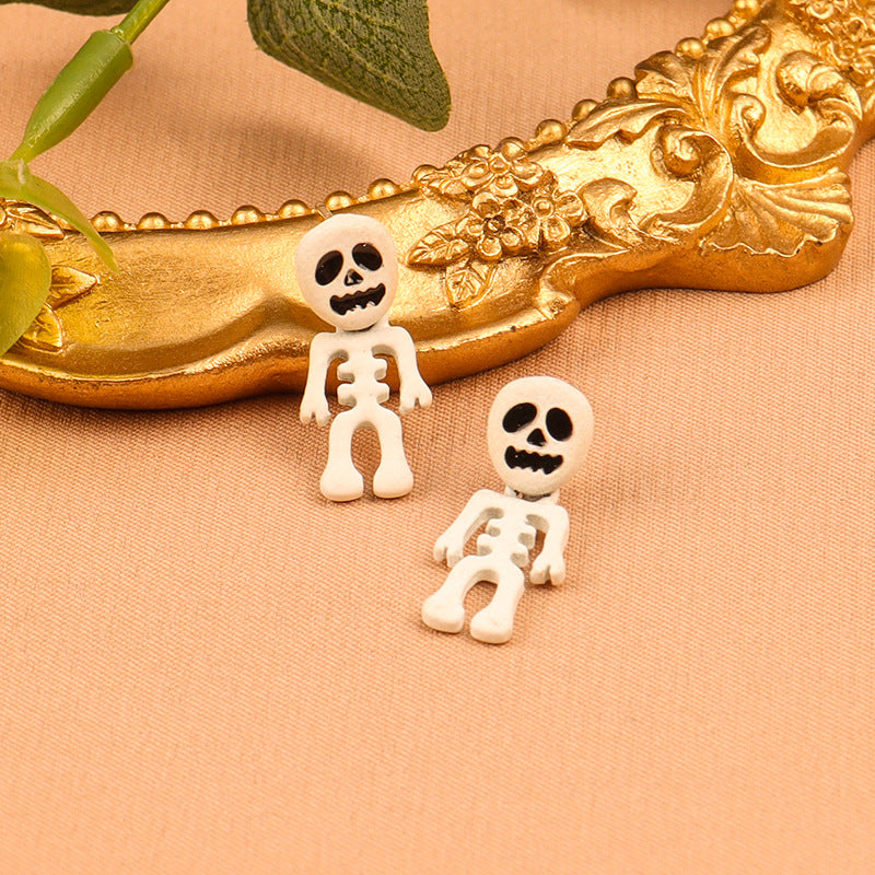 Funny Halloween Skull Earrings