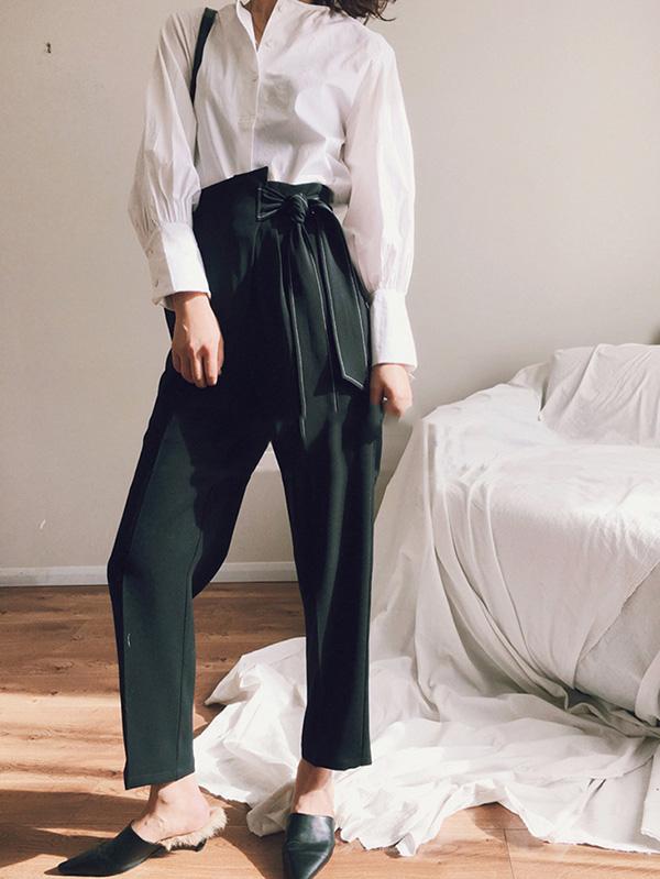 Lace-up Empire Comfortable Pants