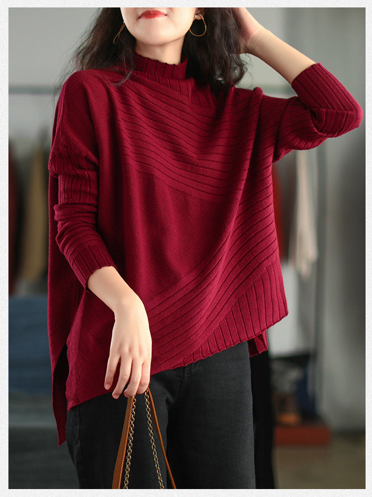 Women Retro Loose All Match Sweater