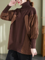 Casual Fashion Loose Stitching Sweater