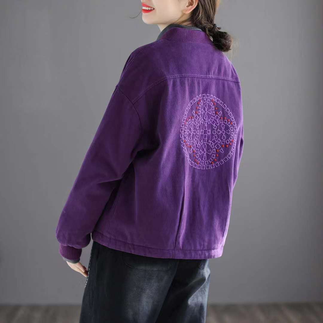 Women Loose Solid Color Pocket Jacket