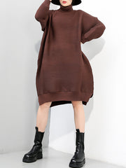 Women Pullover Solid Color Casual Dress