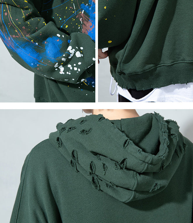 Women's Hooded Printed Fleece Sweatshirt