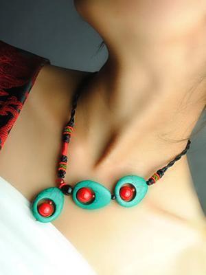 Handmade Turquoise Clavicle Necklaces Accessories